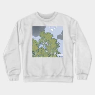 Robotic Treeline and Clouds, digital Crewneck Sweatshirt